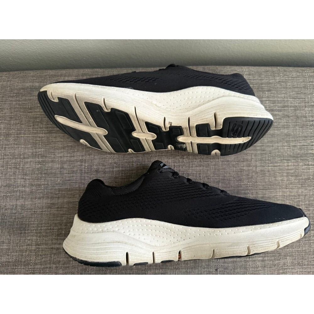 Women’s Skechers Arch Fit Black/White Running Shoes Size 7 - Picture 5 of 9